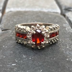Red and diamond ring